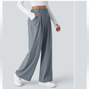 Halara / high waisted pocket wide leg work pants